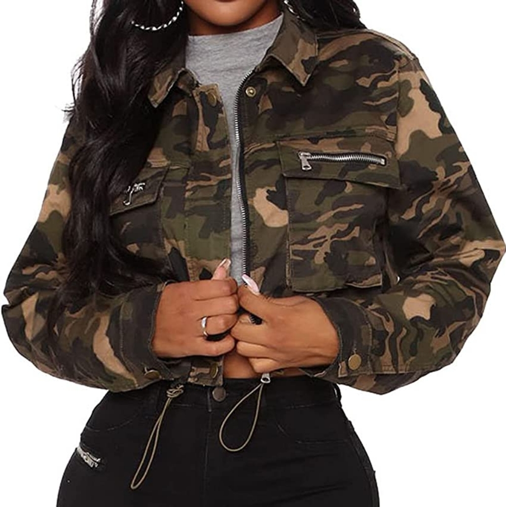 Crop Camo Jacket - Picture 2 of 7